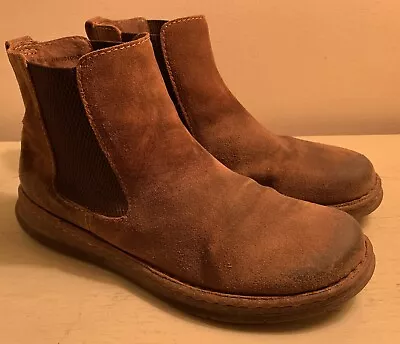 Born Mens Brody Chelsea Boot Glazed Ginger Distressed Leather Bm0010006  Brown • $42.90