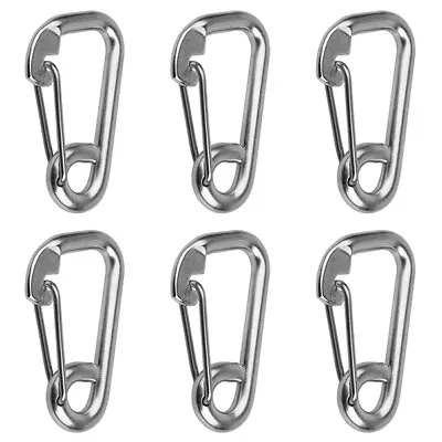$24.99 • Buy 6 Pack Spring Snap Hook 304 Stainless Steel 4 Inches Marine Grade Safety Clip