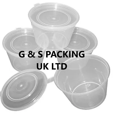 4oz Hinged Lid Clear Plastic Sauce Containers Cups Pot Tub Deli  • £8.99