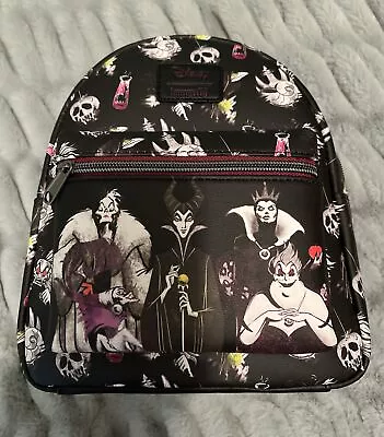 Loungefly Disney Villains Portrait And Icons Mini Backpack Bag • $75