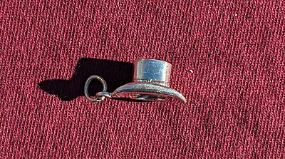 Vintage Sterling Silver Gentlemen's Top Hat Bracelet Charm From REO • $7