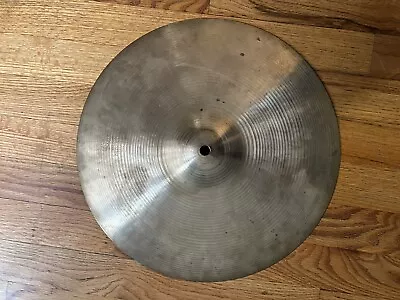 VINTAGE ZILDJIAN AVEDIS 1960's 14  HIHAT HIGH HAT CYMBAL 1408 GRAMS HEAVY BOTTOM • $115