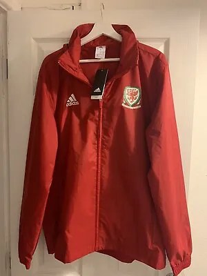 Wales Red Football Hooded Training Jacket Size Medium New With Tags • £16.99