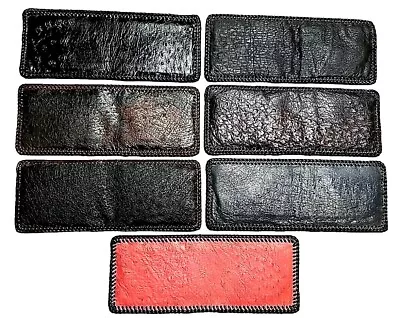 Handmade OSTRICH WALLET Genuine LEATHER With Edge LACING Mens Bi-fold Billfold • $49.99