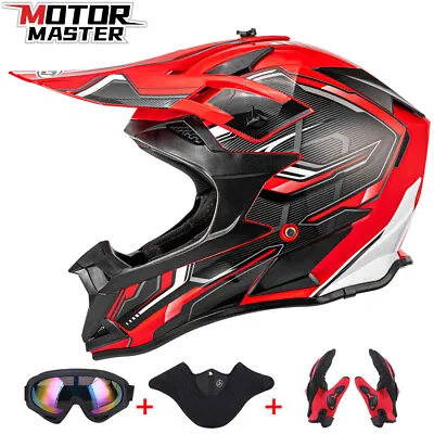 Open Face DOT Adult Motorcycle Motorcross Helmet ATV MX Dirt Bike Size M/L/XL/XL • $56.95