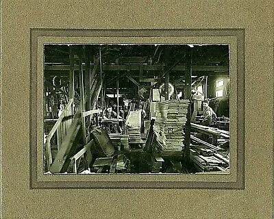 Photographic Portrait Of A Busy Furniture Making Workshop - Circa 1940s • $30