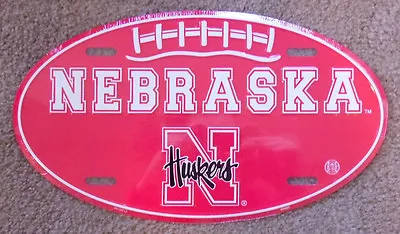 Nebraska University Corn Huskers College Football Oval LicenseMetal  Plate Dorm • $10.99