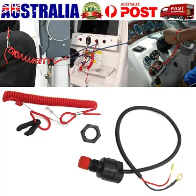 $14.59 • Buy Boat Outboard Engine Motor Kill Stop Switch With Safety Lanyard For Yamaha