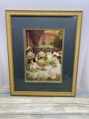 Le Dinner A L'Hotel Ritz Paris Pierre-Georges Jeanniot Framed Print 18”x22” • $30