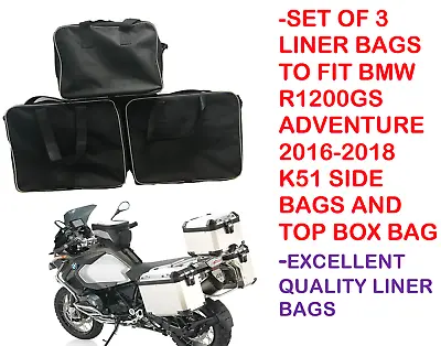 Pannier Liner Bags & Top Box Bag For Bmw R1200gs Adventure 2016-2018 Lc K51 • $50.55