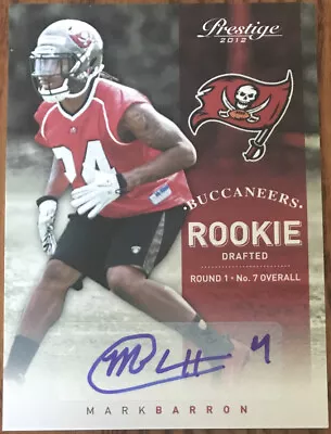 2012 Prestige Rookie Autographs Mark Barron #262 #’d 065/499 • $7.39