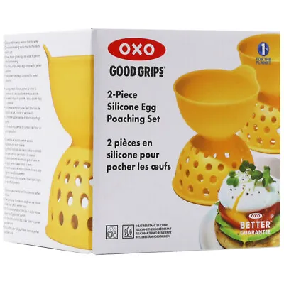 OXO Good Grips Silicone Egg Poacher Set Of 2 High Heat Resistant Easy Clean • £16.49