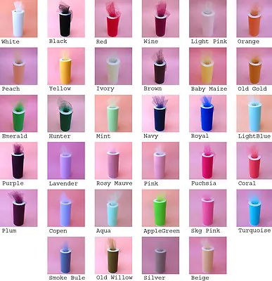 6 X100YDS Tulle Spool Wedding Bridal Party Favor Decoration Tutu Craft • $4.85