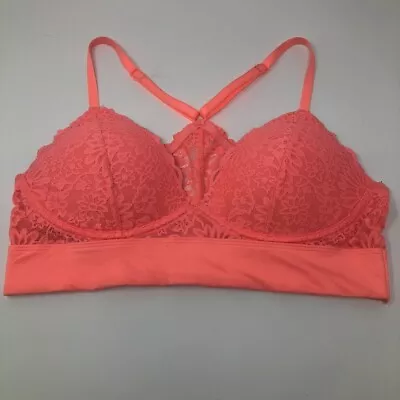 Victoria's Secret PINK Neon Orange Lace Bralette Size M • $2.99