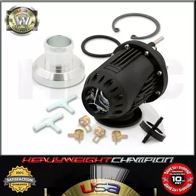 Black Ssqv Sqv Bov Sequential Turbo Boost Blow Off Valve + Fitting Adapter • $33.50