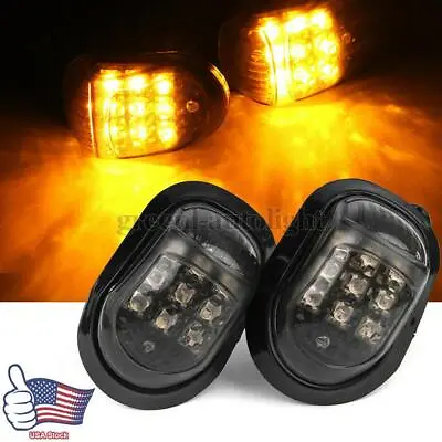 LED Turn Signal Indicator Amber Light Blinker Flush Mount Motorcycle Universal • $10.98