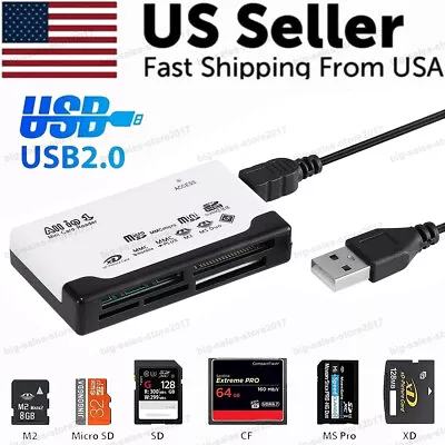 Memory Card Reader Mini 6-in-1 USB 2.0 High Speed For CF XD SD MS SDHC • $6.89