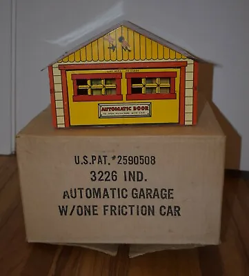 Vintage MARX 3266 Automatic Toy Tin Litho Garage In Original Box • $249.95