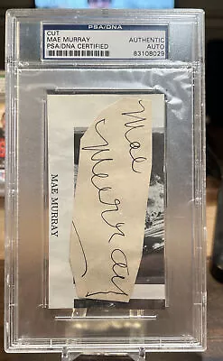 Mae Murray Slabbed Psa/dna Autograph Cut Signature Rare D1965 Rare • $1.99