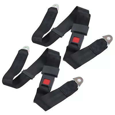 2Pack Universal Lap Seat Belt 2 Point Adjustable Retractable Car Single Seat US • $9.99