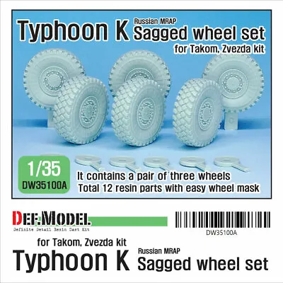 1/35 Russian Typhoon-K Mrap Sagged Wheel Set For Takom/Zvezda Kit (retooled) • $32.79