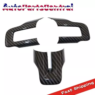 Interior Steering Wheel Cover Trim For Ford Mustang 15+ Accessories Carbon Fiber • $12.73