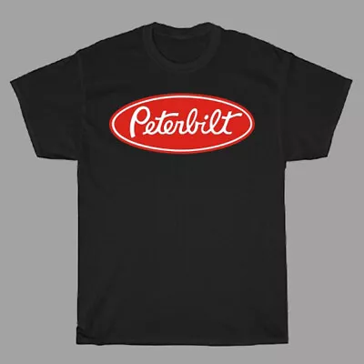 Peterbilt Trucks Red Logo Men's Black T-Shirt Size S To 5XL • $14.99