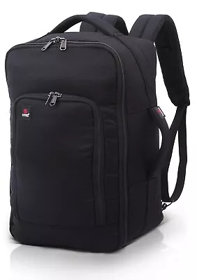 40x20x25 Ryanair Max CarryOn Hand Cabin Luggage Backpack Flight Travel Bag Black • £19.99