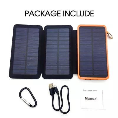 $29.99 • Buy 300000mAh Waterproof Portable Solar Charger Dual USB External Battery Power Bank