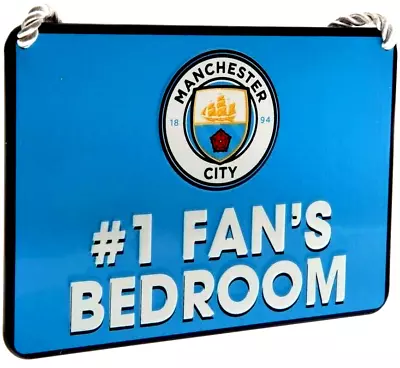 Manchester City Metal Sign Gift Bedroom Street Hanging Door Man Birthday Present • £7.64