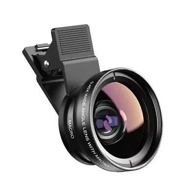 APEXEL 2 In 1 Wide Angle & Macro Phone Camera Lens Kit Clip For IPhone Samsung • £12.99