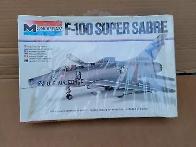 Monogram F-100 Super Sabre Factory Sealed Box 1980 Issued 1:48 Model Kit 5416 • $30