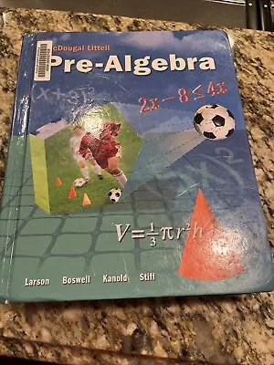 McDougal Littell Math Ser.: Pre-Algebra : Pupil's Edition (2005 Hardcover) • $16.99