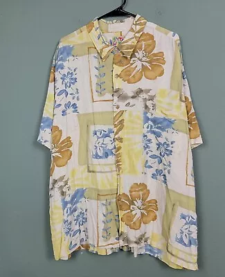 Men's 2XL Jams World Floral Double Sided AOP Pattern Short Sleeve Hawaiian Shirt • $53.97