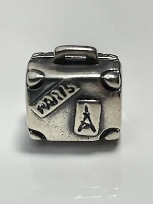PANDORA 'ALE' '925' Sterling Silver Suitcase Bead Charm Pendant Travel Holiday • £12.99