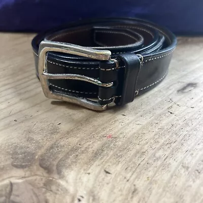 Vintage Coach Est 1941 Leatherware Black Leather Belt Silver Buckle Size 40 • $25.99