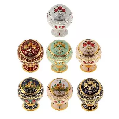 Zinc Alloy Jewelry Box With Lid Windproof Vintage Flower • $43.84