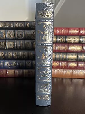 TATUM O'NEAL SIGNED  - A PAPER LIFE - EASTON PRESS LEATHER HOLLYWOOD McENROE • $95