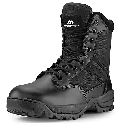Black Waterproof Boots Military Tactical Work Boots Hiking Motorcycling Boots • $59.99