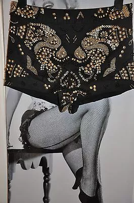 £99 • Buy  Embellished Topshop Shorts Luxurious Limited Edition Design Black-gold 14 L-m