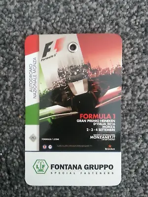 £5.99 • Buy 2016 ITALIAN GRAND PRIX PASS Monza FORMULA 1 (F1)