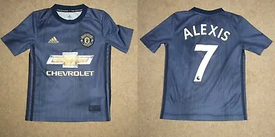 Manchester United 3rd Football Shirt 2018 - 2019 Child Boy Age 7-8 Yrs ALEXIS #7 • $6.20