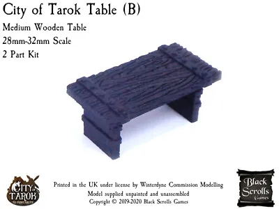 City Of Tarok Table (B) - Medium Wooden Suits 28mm Warhammer Kings Of War Etc • £2.49