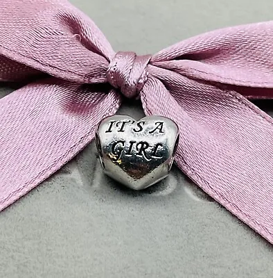 Pandora  It's A Girl  👩‍🎨  Charm With Pink Cubic Zirconia #791280PCZ • £12