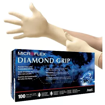 Microflex Diamond Grip MF-300-XL Latex Gloves X-Large (2 Boxes Of 100) • $36.02