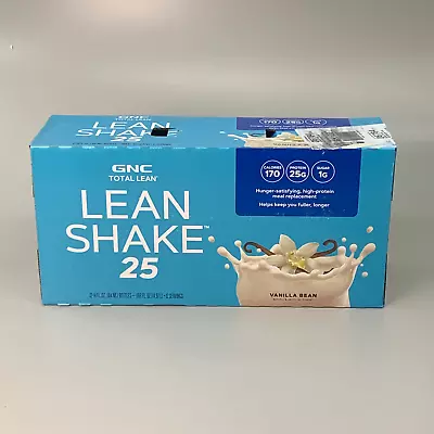 GNC TOTAL LEAN Lean Shake 25 Vanilla Bean 12-14 FL Oz. 12 Servings 045858 Exp 02 • $17