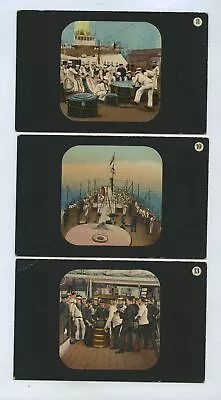 16 Mixed Projection Cards For Episcope C1920s - Firemen & Lifeboats & Navy • $37.34