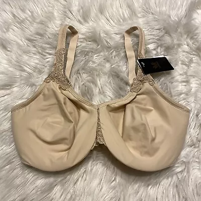 Wacoal 34DD Bra Beige Bodysuede Full Figure Seamless Underwire 85814 NWT • $29.99