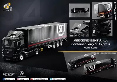 Tiny 1/64 Mercedes-Benz Antos Container Lorry SF Express HK No.54 Diecast • $130