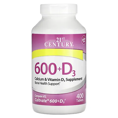 600+D3 Calcium & Vitamin D3 Supplement 400 Tablets • $15.24